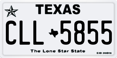 TX license plate CLL5855
