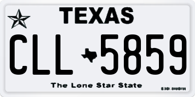 TX license plate CLL5859