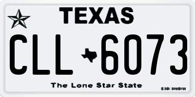 TX license plate CLL6073