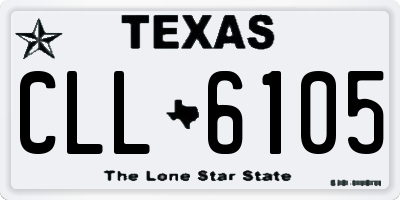 TX license plate CLL6105