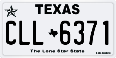 TX license plate CLL6371