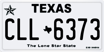 TX license plate CLL6373
