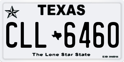 TX license plate CLL6460
