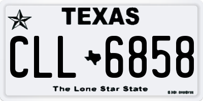 TX license plate CLL6858