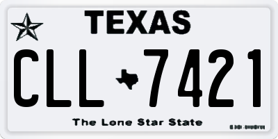 TX license plate CLL7421