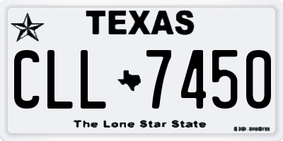 TX license plate CLL7450