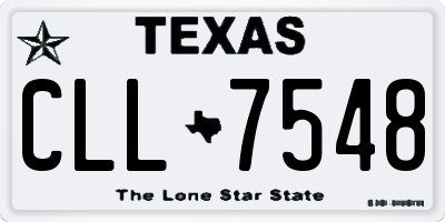 TX license plate CLL7548