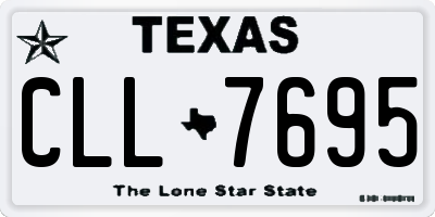 TX license plate CLL7695