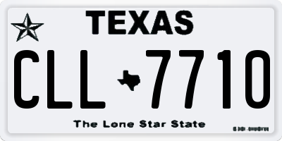 TX license plate CLL7710