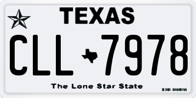TX license plate CLL7978