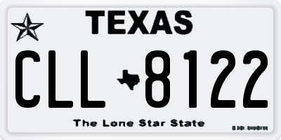 TX license plate CLL8122