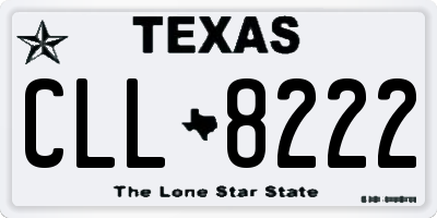 TX license plate CLL8222