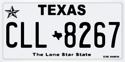 TX license plate CLL8267