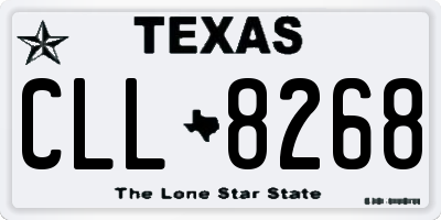 TX license plate CLL8268