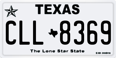 TX license plate CLL8369