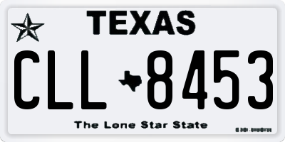 TX license plate CLL8453