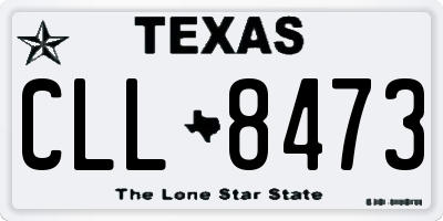 TX license plate CLL8473