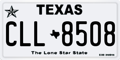 TX license plate CLL8508