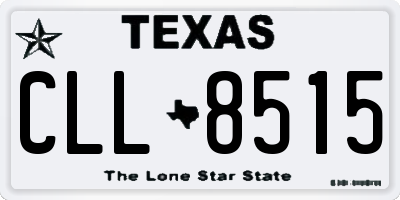 TX license plate CLL8515