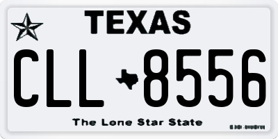 TX license plate CLL8556