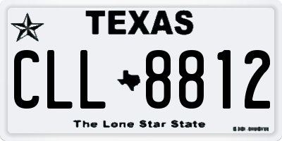 TX license plate CLL8812