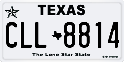 TX license plate CLL8814