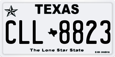TX license plate CLL8823