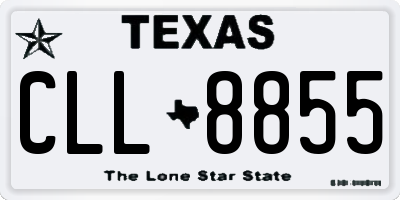 TX license plate CLL8855