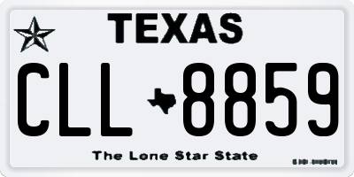TX license plate CLL8859