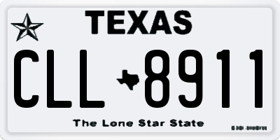 TX license plate CLL8911