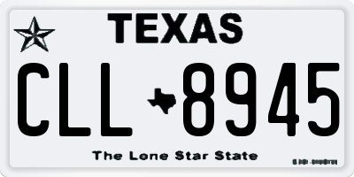 TX license plate CLL8945