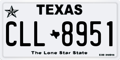 TX license plate CLL8951