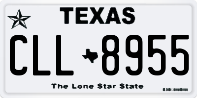 TX license plate CLL8955