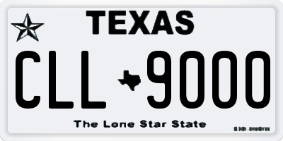 TX license plate CLL9000