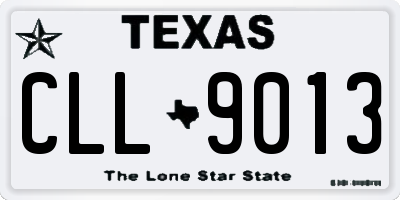 TX license plate CLL9013