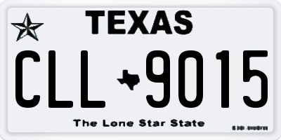 TX license plate CLL9015