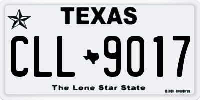 TX license plate CLL9017