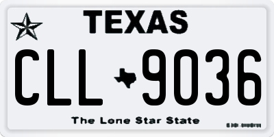 TX license plate CLL9036