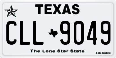 TX license plate CLL9049