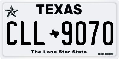 TX license plate CLL9070
