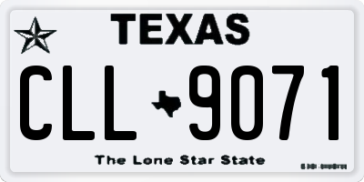 TX license plate CLL9071
