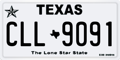 TX license plate CLL9091