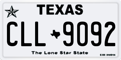 TX license plate CLL9092