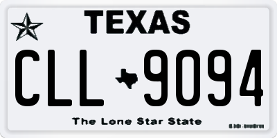 TX license plate CLL9094