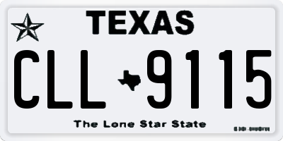 TX license plate CLL9115