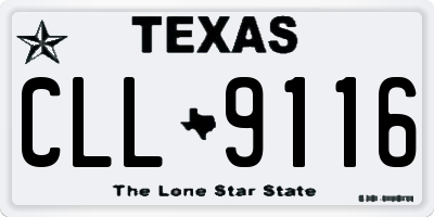 TX license plate CLL9116