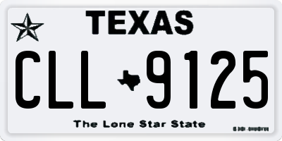TX license plate CLL9125