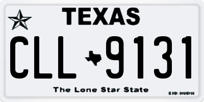 TX license plate CLL9131