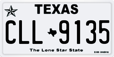 TX license plate CLL9135