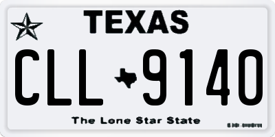 TX license plate CLL9140